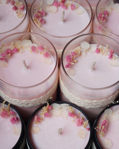 “Premiers bourgeons” (First buds) series candles: Vanilla, Cherry blossom