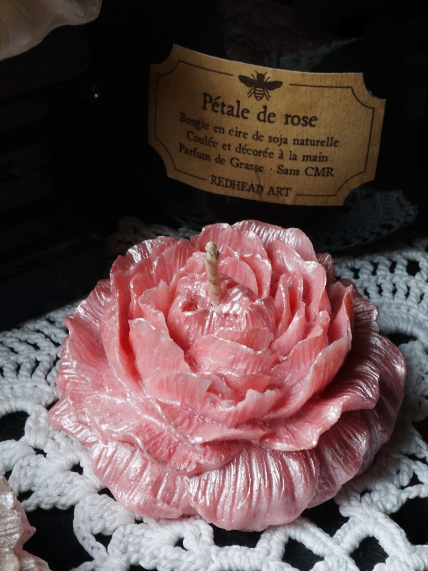 Bougies moulées : Pétale de Rose