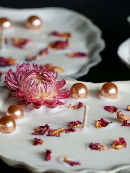 Bougie hors série : Coquillage Rose et Monoï