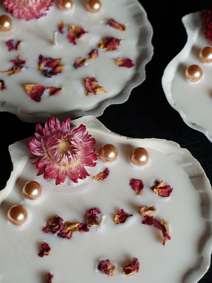 Bougie hors série : Coquillage Rose et Monoï